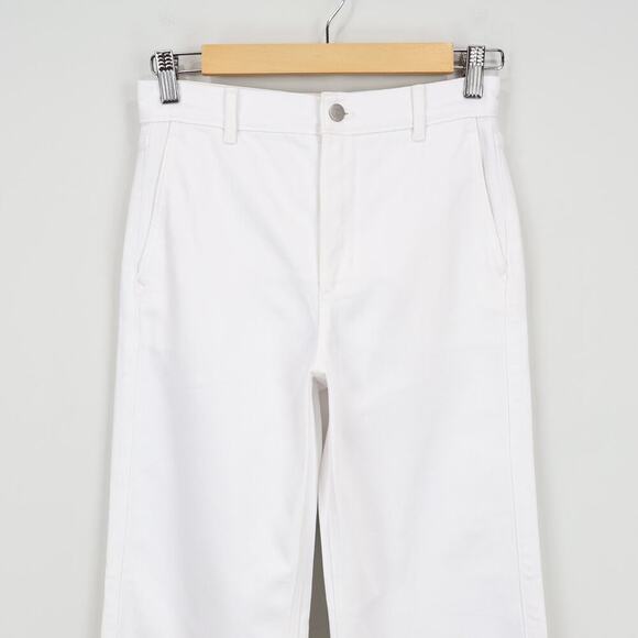 J.Crew Factory White Drapey Denim Trouser Size 24 NWT - Picture 2 of 7